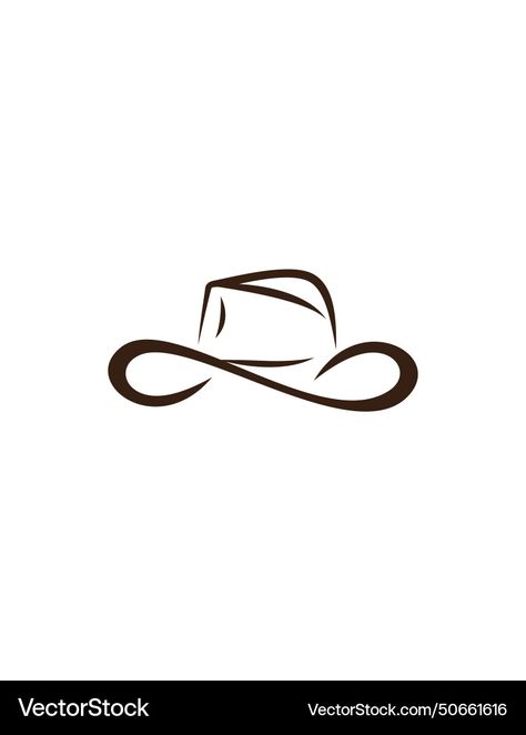 Cowboy Hat Tattoo Ideas, Cowboy Hat Tattoo Small Simple, Cowboy Hat Boots And Rope Tattoo, Minimalist Cowboy Hat Tattoo, Cowboy Hat And Boots Tattoo Design, Cowboy Hat Logo, Cowboy Hat Logo Design, Cowboy Hat Drawing, Cowboy Logo