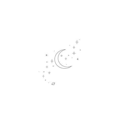 Moon Star Tattoo, Mum Tattoo, Small Star Tattoos, Night Tattoo, Small Moon Tattoos, Small Pretty Tattoos, Petite Tattoos, Cute Tiny Tattoos, Space Tattoo