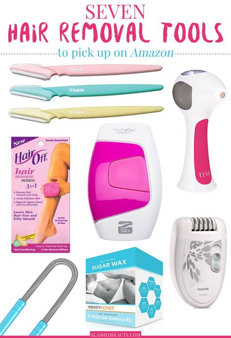 Seven Best Hair Removal Tools on Amazon | Slashed Beauty Best Hair Removal, Amazon Hair, Best Hair Removal Products, Underarm Hair Removal, At Home Hair Removal, Sugar Waxing, Hair Removal Permanent, Body Hair Removal, Hair Help