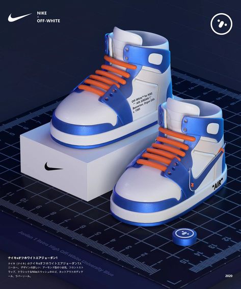 C4d Nike Shoes on Behance Shoe Animation, C4d Design, Kids Branding Design, Green Illustration, Cartoon Shoes, Food Graphic Design, 3d Fashion, Tableau Design, Motion Graphics Design