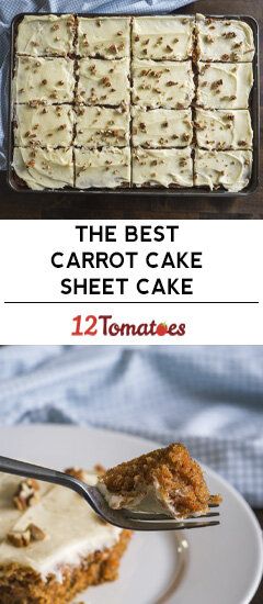 Carrot Cake Pie 12 Tomatoes, 12 Tomatoes Recipes Desserts, Carrot Cake Sheet Cake, Carrot Sheet Cake, Cake Sheet, The Best Carrot Cake, Best Carrot Cake, 12 Tomatoes, Cake Bars