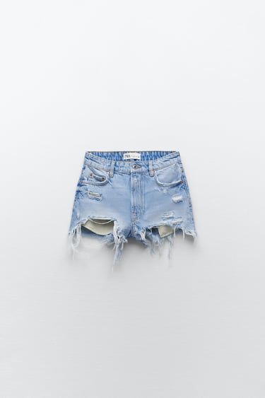 Women's Denim Shorts | ZARA United States Zara Clothes Women, Where To Buy Jeans, Png Clothes, Mid Rise Denim Shorts, Straight Fit Denim, 2023 Ss, Zara Outfit, Zara Shorts, Loose Fit Jeans