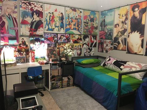 Anime room Anime Bedroom Design, Japan Bedroom, Anime Bedroom Ideas, Anime Bedroom, Otaku Room, Top Anime, Anime Decor, Anime Room, Cute Room Ideas