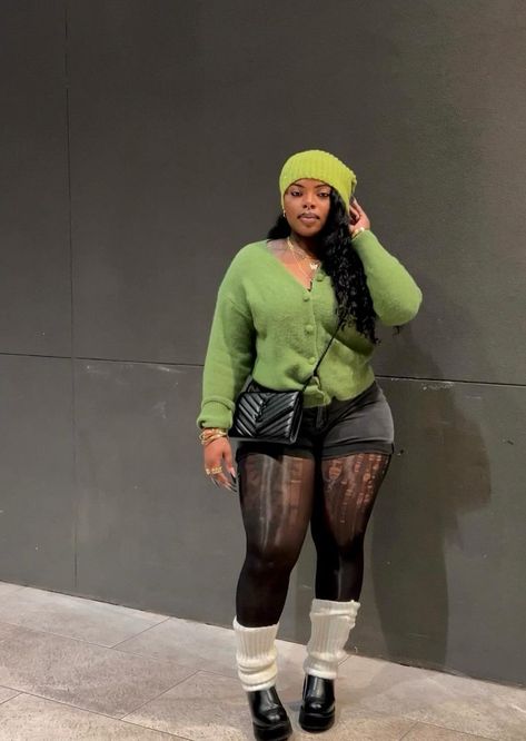 Plaid Shirt And Vest Outfit, Plaid Print Outfits, Plus Size Skirt And Tights Outfit, Fun Birthday Outfits Women, Outfit Ideas With Doc Martens Boots, Camouflage Skirt Outfit Black Women, All Black Plus Size Outfit For Party, Club Outfits Black Women Plus Size, Outfit With Fishnet Tights