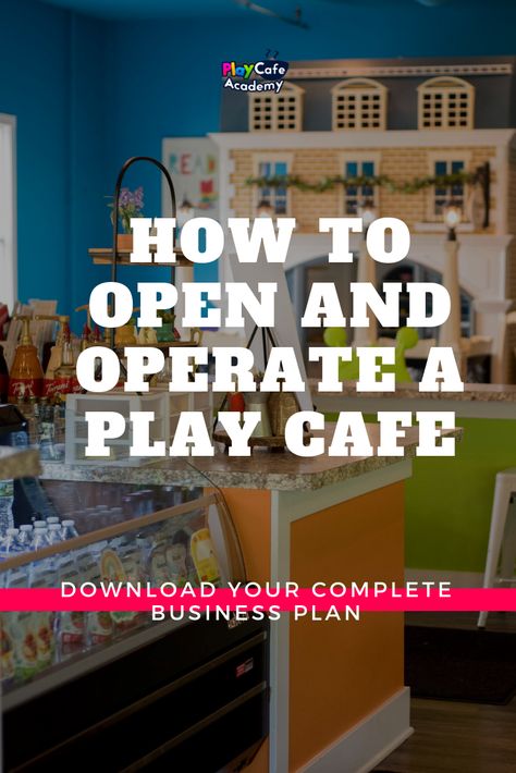 How to open a play cafe for kids. Step by step instructions for opening your small business for kids including a business plan download ready for use. Opening and running a small family business for children and scaling your business for success. Easy video tutorials for new business owners. Indoor playground inspiration. Play Cafe For Kids, Indoor Playground Design, Indoor Play Places, Commercial Indoor Playground, Kids Indoor Play, Indoor Play Centre, Play Cafe, Cafe Business, Indoor Playroom