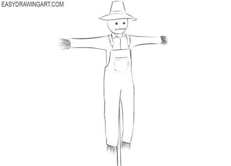 How to Draw a Scarecrow Easy Scarecrow Drawing Easy, Scarecrow Drawing, Scarecrow Design, Crows Drawing, Piercing And Tattoo, Body Bases, Rail Road, Pretty Drawings, Bible Art Journaling