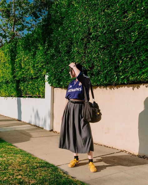 ⚽️🥅🏟️🏆 #ootd #realmadrid my skirt and my messenger bag is from @yesstyle @yesstyleinfluencers click the link in my bio and use my discount code CATSTEPHEENS to save on your next purchase 👟⚽️ #fujifilmx100v Outfit With Messenger Bag, Messenger Bag Outfit, Messenger Bag Aesthetic, Bag Outfit, Bag Aesthetic, Canvas Messenger Bag, The Nines, Discount Code, Cloth Bags