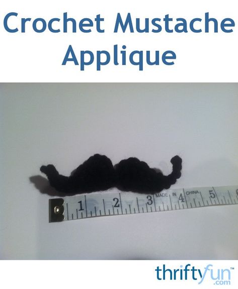 This is a guide about making a crochet mustache applique. Use these cute mustaches to add personality to any jacket or bag. Crochet Mustache Pattern Free, Crochet Mustache Pattern, 2d Crochet, Crochet Mustache, The Skys The Limit, Skys The Limit, Handlebar Mustache, Crochet Mask, Granny Square Crochet Patterns Free