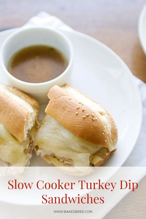 Turkey Dip, Sandwich Turkey, Turkey Sandwiches Recipes, Dip Sandwiches, Slow Cooker Turkey Breast, Popular Dinner Recipes, Crockpot Turkey, Slow Cooker Turkey, French Dip Sandwich