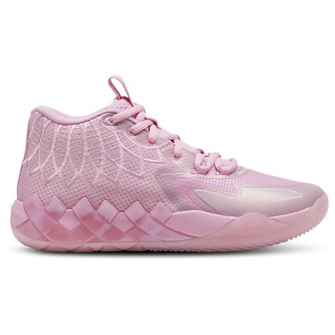 Girl Basketball Shoes, Basketball Shoes Aesthetic, Basketball Shoes Lamelo, Cute Basketball Shoes, Lamelo Ball Shoes, Basketball Shoes Women's, Melo Mb.01, Pink Lace-up Basketball Shoes With Branded Insole, Pink Mid-top Synthetic Basketball Shoes