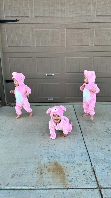 3 Person Halloween Costume 2 Girls 1 Boy, Triplets Costumes, 3 Kids Halloween Costumes, Triplet Costume Ideas, Triplet Halloween Costumes, Triplet Costumes, Trio Halloween Costumes 2 Girls 1 Boy, Toddler Pig Costume, Pig Halloween Costume