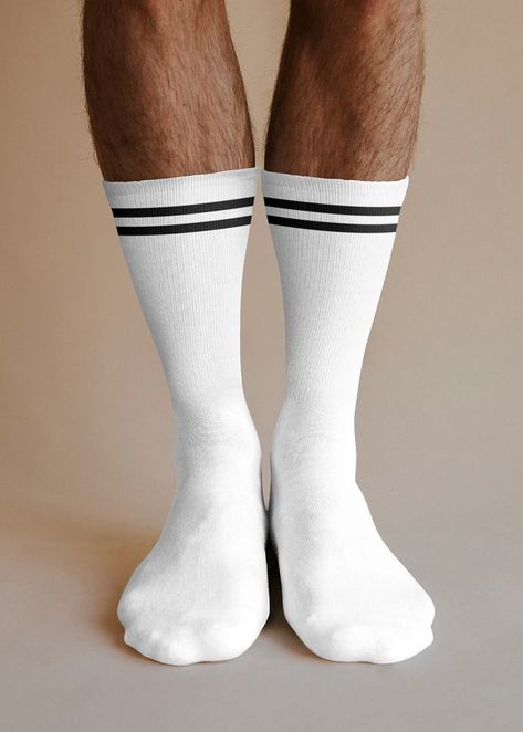 Socks mockup, editable design | premium image by rawpixel.com / Chotika Sock Mockup, Computer Mockup, Creative Fabric, Apparel Mockup, Clothing Templates, Postcard Mockup, Mockups Free, Bag Mockup, Mockup Downloads