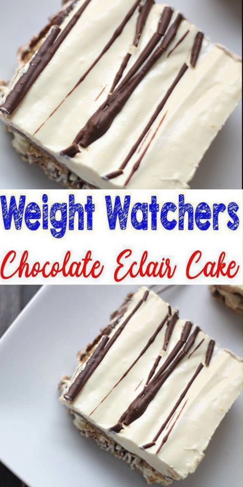 Weight Watchers Desserts! WW Chocolate Idea – Quick & Easy Weight Watchers Diet Recipe! Yummy Weight Watchers chocolate eclair cake recipe that is great for dessert, snack or just to enjoy a tasty treat. W/ a few Weight Watchers ingredients you can make this amazing graham cracker chocolate dessert. Delicious Weight Watchers diet recipes for desserts. Healthy Weight Watchers food recipes that are not low carb #smartpoints #dessert #weightwatchers -Click for this favorite Recipe :) Ww Chocolate, Eclair Cake Recipe, Weight Watchers Food, Cracker Chocolate, Eclair Cake Recipes, Chocolate Eclair Cake, Weight Watchers Meal Plans, Biscuits Graham, Eclair Cake