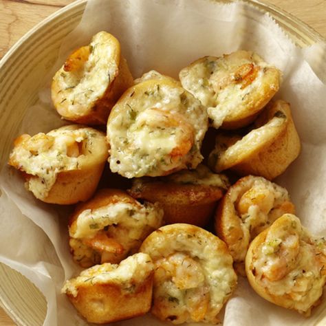 Shrimp Puffs by Carissa Seward Shrimp Puffs Recipe, Shrimp Puffs, Creamy Shrimp, Fall Appetizers, Food Network Magazine, Food Shows, Shrimp Recipes, Appetizers Easy, Clean Eating Snacks