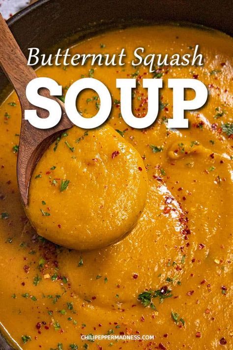 This is the best butternut squash soup recipe with the perfect blend of herbs and spices, nice and creamy, easy to make, plus you can freeze the leftovers. Best Butternut Squash Soup, Butternut Squash Soup Recipe, Butternut Soup, Butternut Squash Recipes Soup, Squash Soup Recipe, Butternut Squash Recipes, Squash Soup, Butternut Squash Soup, Soup And Sandwich