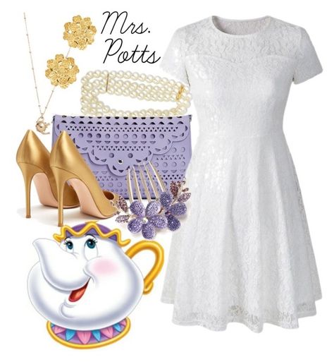 "Mrs. Potts" by thoroughlyadorkable ❤ liked on Polyvore featuring 1928, JustFab, LC Lauren Conrad, Gianvito Rossi and London Road Beauty And The Beast Bounding, Beauty And The Beast Disneybound, Beast Disneybound, Disney Office, Beauty And The Beast Disney, The Beast Disney, Beast Disney, Light Wardrobe, Mrs Potts