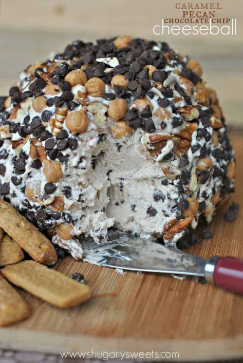 Caramel Pecans, Cream Cheese Ball, Shugary Sweets, Sweet Dips, Cheese Ball Recipes, Dessert Dips, Snacks Für Party, Yummy Sweets, Cheese Ball