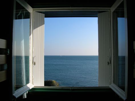 Blue Landscape Aesthetic, Ocean Window, Summer Wines, Lust For Life, Window View, Cinematic Photography, Through The Window, Beach Vibe, Blue Aesthetic