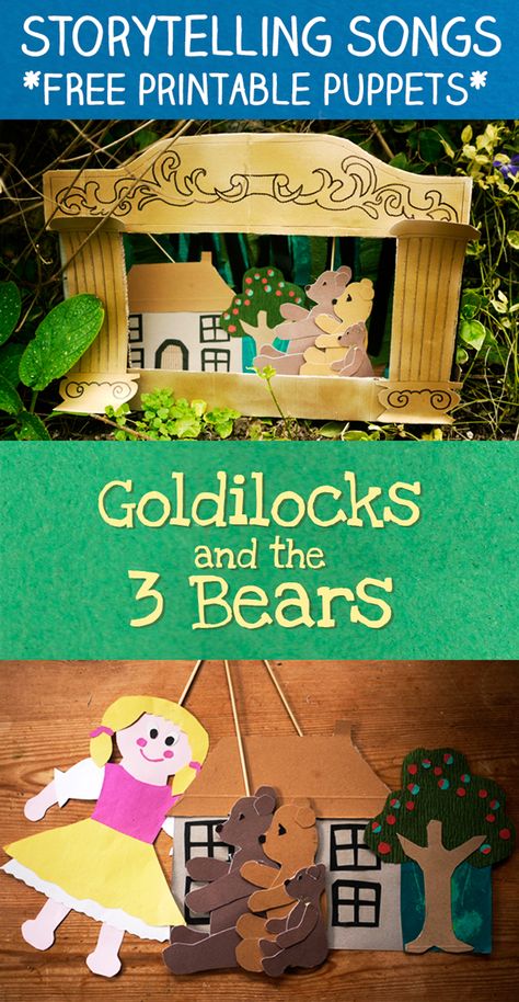 Storytelling songs - Goldilocks and the Three Bears Goldilocks And The 3 Bears, Fairy Tales Unit, Fairy Tale Crafts, Fairy Tale Theme, Traditional Tales, Goldilocks And The Three Bears, The Three Bears, Fairytale Nursery, 3 Bears