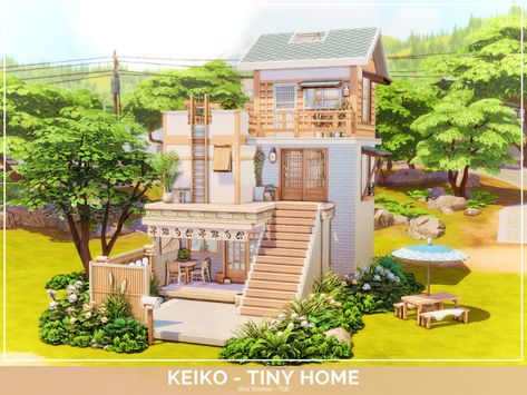 The Sims Resource - Keiko Tiny Home - No CC Sims 4 Lots Cc, Game House Ideas, No Cc Sims, The Sims 4 Lots, Game House, Sims 4 Lots, Christmas Dining Room, Casas The Sims 4, Sims 4 Ideas