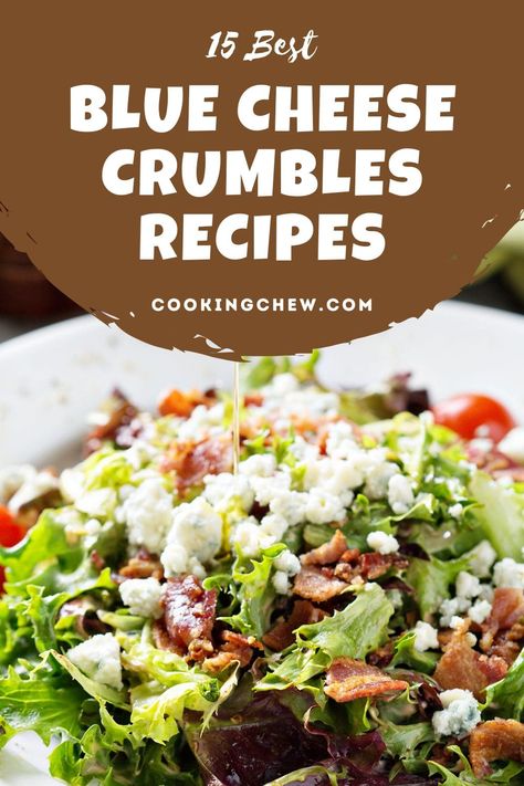 Blue Cheese Crumble Recipes, Things To Do With Blue Cheese, Blue Cheese Sandwich Recipes, Blue Cheese Chips, Crumbled Blue Cheese Recipes, Salad With Blue Cheese Crumbles, Blue Cheese Crumbles Recipes, Recipes With Blue Cheese Crumbles, Blue Cheese Recipes Dinners