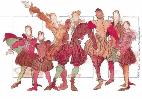 Tim Heywood Costume Design, Squeakers Costume Portfolio, Costume Illustration, Costume Design Portfolio, Costume Design Illustration, Costume Design Sketchbook, Theatre Costume Design, Costume Design Renderings, Theater Costume Design, Costume Design Theatre