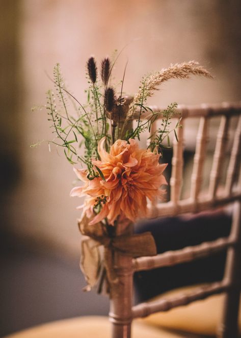 Wedding With Fairy Lights, Autumnal Wedding, Wedding Chair Decorations, Aisle Flowers, Rustic Fall Wedding, Fall Wedding Flowers, Wedding Inspiration Fall, Beautiful Flower Arrangements, Wedding Aisle