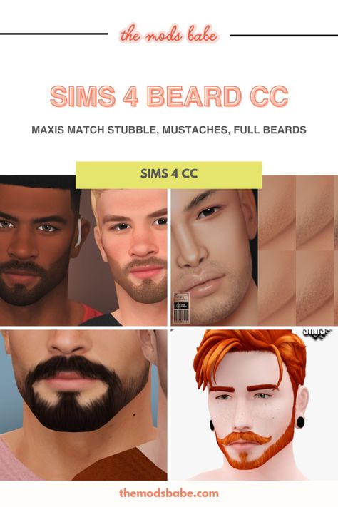 Sims 4 Male Beard Maxis Match, Sims 4 Male Facial Hair Maxis Match, Sims 4 Cc Maxis Match Male Beard, Sims 4 Urban Beard Cc, Cc Male Hair Sims 4, Sims 4 Cc Facial Hair Male, Sims 4 Cc Men Beards, Maxis Match Facial Hair, Sims 4 Mustache Cc