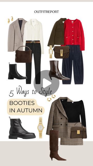 Chantelle Hofland on Instagram: "HOW TO SHOP 👇  🍂 Comment “SHOP” to receive a link (if you FOLLOW me you’ll automatically receive the details in a DM)   🍂 Shop via the link in my bio 🥰   🍂 Find my profile “outfitreport” on @shop.ltk where I post all my outfits!   Autumn is my faaaav season to style !!! 🍁😍  #easystyling #highstreetfashion #casualoutfits #outfitideas #waystowear #waystostyle #easyoutfits #ootdinspo #smartcasual #autumnoutfit #autumnfashion #fallfashion #falloutfits #fallstyle #autumnstyle #hm #hmstyle #hmoutfit #autumnoutfits #croppedtrench #cardigan #cardiganstyle #casualoutfits #whattowear #outfitideas #outfitinspiration #virtualoutfits #burgundy #boots #kneehighboots" Cognac Chelsea Boots Outfit, Cognac Boots Outfit Ankle, Chic Brown Chelsea Boots For Winter, Cognac Ankle-high Boots For Fall, Chic Brown Ankle-high Chelsea Boots, Brown Booties Outfit, Elegant Brown Ankle-high Chelsea Boots, Chelsea Boots Outfit, H M Outfits