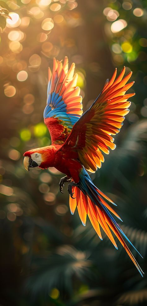 colorful flying parrot Amazon Birds Parrots, Pretty Bird Pictures, Colorful Birds Photography, Bird Reference Photos, Electus Parrot, Macaw Flying, Red Macaw Parrot, Big Parrot, Parrot Photo