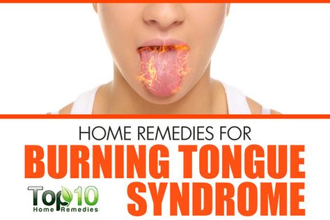 Prev post1 of 3Next Burning tongue, also known as burning tongue syndrome, burning mouth, burning mouth syndrome, glossodynia or oral dysaesthesia, is a condition that causes a burning sensation on your tongue for no apparent dental or medical reason. It may be an ongoing (chronic) or recurrent burning sensation, which can be very uncomfortable and frustrating. … Burning Mouth, Burning Tongue, Burnt Tongue, Honey Baking, Nerve Pain Remedies, Oral Pathology, Top 10 Home Remedies, Tongue Health, Nerve Pain Relief