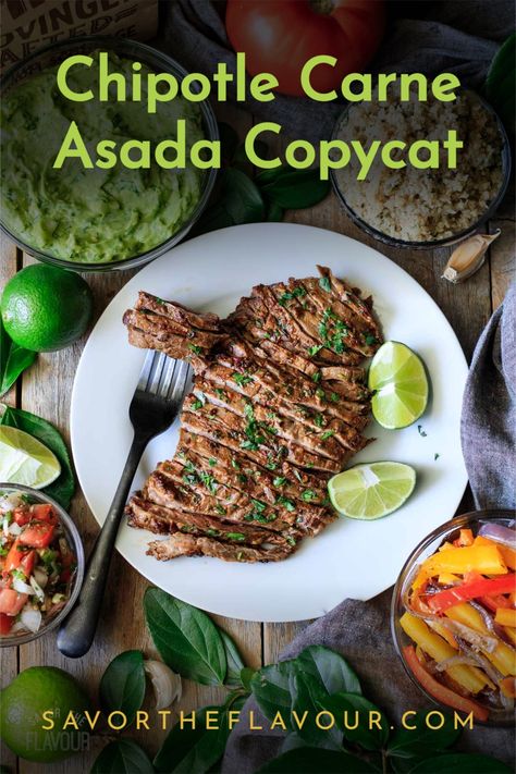 Carne Asada Chipotle Bowl, Carne Asada Chipotle, Chipotle Copycat Recipes Carne Asada, Chipotle Copycat Carne Asada, Chipotle Carne Asada Recipe Copycat, Beef Carne Asada Recipe, Carne Asada Bowl Recipe, Chipotle Carne Asada Recipe, Carne Asada Recipes Stovetop