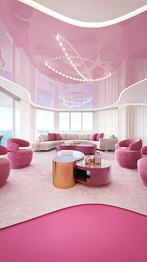 Barbie Apartment, Barbie Interior, Home Decor Showroom, Futuristic Home Design, Barbie Decor, Design Living Room Ideas, Living Room Wallpaper, Room Designer, Showroom Decor