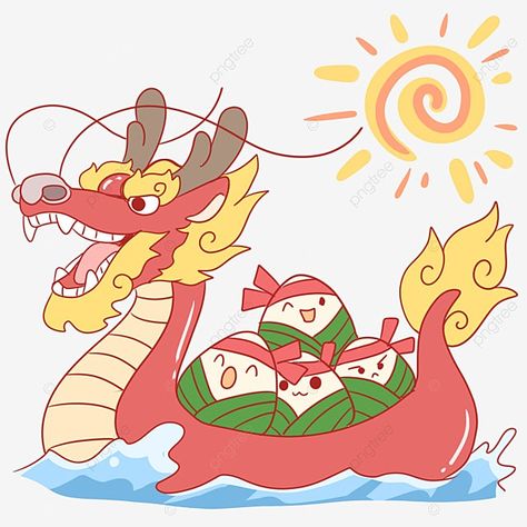 Chinese Dragon Boat Festival, Dragon Boat Festival Poster, Dumpling Festival, Dragon Festival, Art Themed Party, Boat Cartoon, Dragon Boating Racing, Pastel Background Wallpapers, Kids Painting Crafts