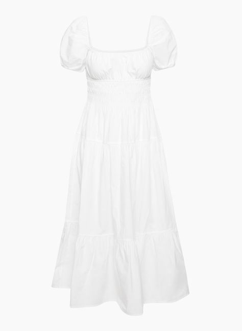 ALLEGORIA POPLIN DRESS - Cotton poplin smocked midi dress Doen Dress, Rehearsal Dinner Outfits, Rehearsal Dress, Satin Midi Skirt, Wedding Guest Dresses, Dress Short Sleeve, Linen Style, Poplin Dress, Dinner Outfits