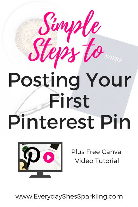 Simple tips for everything you need to know on post your first pin in Pinterest successfully. Simple, easy, how-to steps with a video tutorial to get your first pin posted successfully #pin #pinterest #howtopin #pinterestmarketing Creative Marketing Ideas, Pinterest Girl Aesthetic, Pinterest Tutorial, Tips For Business, Pinterest Tutorials, Pinterest Room, Pinterest Marketing Business, Pinterest Advertising, Business Pinterest