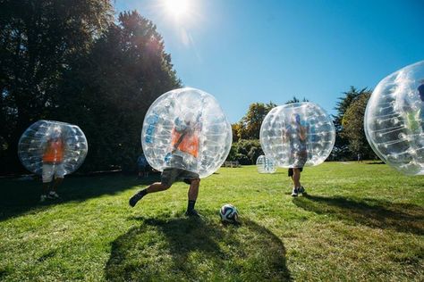 Nothing goes better together than a sunny day and bubble soccer! #bubblesoccerhits Summer In Seattle, Bubble Soccer, Football Books, Washington State Travel, Soccer Birthday, Company Picnic, Sports Themed Party, Soccer Skills, Play Soccer