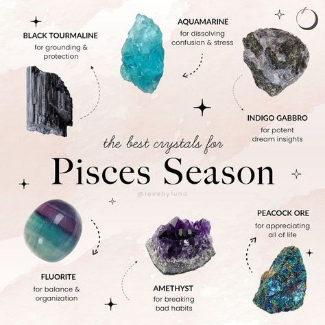 Pisces Crystals, Pisces Career, Crystal Meanings Charts, Pisces Queen, Pisces Signs, Pisces Season, All About Pisces, Sagittarius Moon, Aries Season