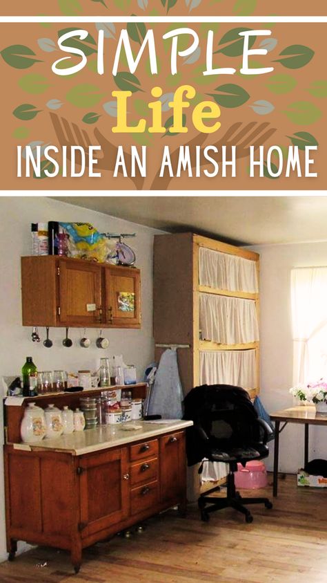 Step inside a plain Amish home with many interesting details! #simplelife #amish #amishlife #amishhome Amish Homes Interior, Amish Kitchen, Amish Cabins, Amish Home, Amish Living, Living Frugal, Amish House, Amish Culture, Amish Life