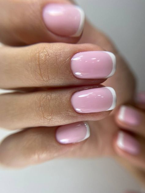 Chic Wedding Nails, Nails June, Ivory Nails, Classic French Tip, Gel Application, Pink French Manicure, Bridal Manicure, Wedding Day Nails, Nude Wedding