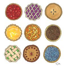 Pie Clipart, Pie Illustration, Pie Drawing, Cafe Design Inspiration, Baking Theme, Planner Doodles, Bullet Journal Cover Ideas, Food Clipart, Classroom Art Projects