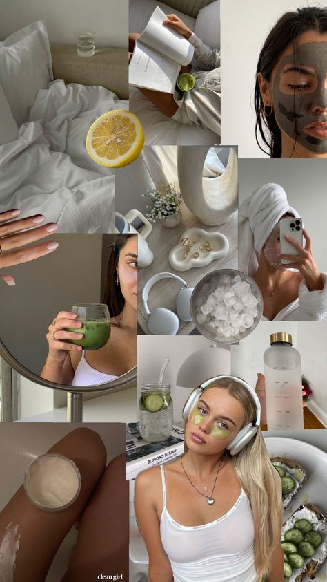 Loving the clean girl aesthetic 🫧🍋🥬🌿 #cleangirl #clean #aesthetic #thatgirl #white #healthy #preppy #skincare Clean Life, Clean Lifestyle, Beauty Habits, Healthy Lifestyle Motivation, Healthy Girl, Healthy Lifestyle Inspiration, Girl Tips, Glow Up Tips, Clean Girl