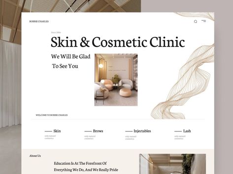 Skin&Cosmetic Clinic, web site by Alina on Dribbble Skin Clinic Website, Skincare Website, Cosmetic Clinic, Beauty Clinic, Skin Clinic, Site Design, Bad Girl, Web Site, Creative Professional