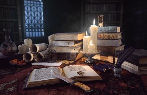 ArtStation - Mage table, Kiptenko Bogdan Fantasy Table, Magic Table, Cube World, Frames Design Graphic, Fantasy Castle, 3d Modelling, Art Table, Ethereal Art, Fantasy Inspiration