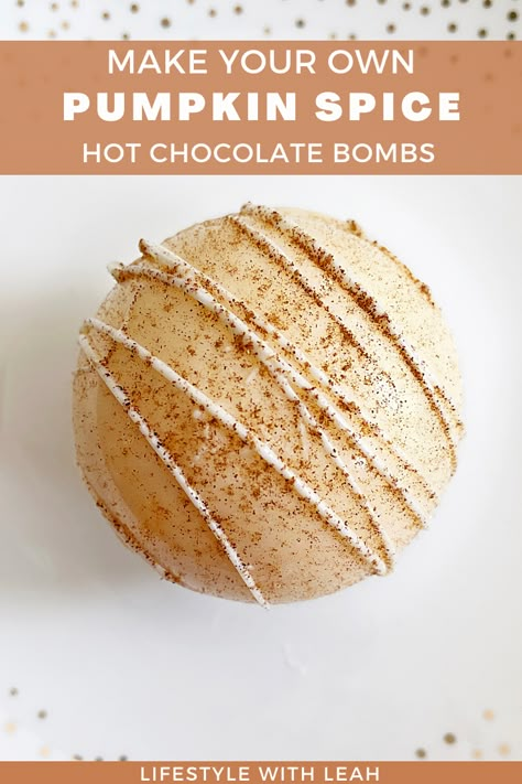 Hot Cocoa Bombshell Diy, Fall Hot Chocolate, Pumpkin Spice Hot Chocolate, Spice Hot Chocolate, Pumpkin Hot Chocolate, Diy Hot Chocolate, Hot Chocolate Bomb, Hot Chocolate Gifts, Fall Drink