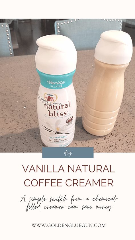 A simple switch from chemical-filled creamer to a natural option saves money and improves health. Try making this smart DIY coffee creamer! Diy Creamer Coffee, Clean Coffee Creamer, Hot Vinegar, Natural Coffee Creamer, Vanilla Diy, Homemade Coffee Creamer Recipe, Diy Coffee Creamer, Healthy Coffee Creamer, Non Dairy Coffee Creamer