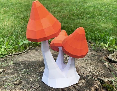 https://etsy.me/30kLAkr #etsy #mushroom #mushrooms #diy #papercraft #paper #pdf #template #kids #gift #pepkura #print Mushroom Paper Craft, Mushrooms Diy, Mushroom Paper, Mushroom Diy, Paper Craft Template, Paper 3d, Fox Baby, 3d Sculpture, Papercraft Templates