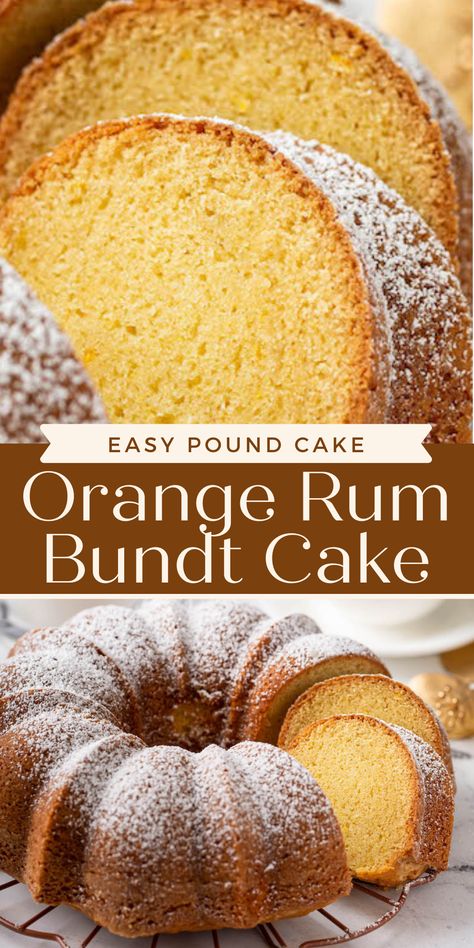 Orange Rum Cake Recipe, Easy Rum Cake Recipe, Orange Rum Cake, Easy Rum Cake, Rum Bundt Cake, Rum Cake Recipe Easy, Perfect Cake Recipe, Homemade Pound Cake, Rum Sauce