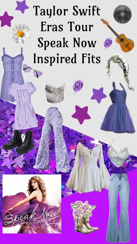 Taylor Swift Speak Now Era Tour Outfits, Speak Now Eras Outfits, Taylor Swift Eras Costume Speak Now, Midnights Taylor Swift Concert Outfit, Taylor Swift Outfit Inspiration Speak Now, Taylor Swift Era Costume Ideas, Speak Now Era Outfit Ideas, Taylor Swift Tour Outfit Ideas Speak Now, Taylor Swift Birthday Party Ideas Outfit