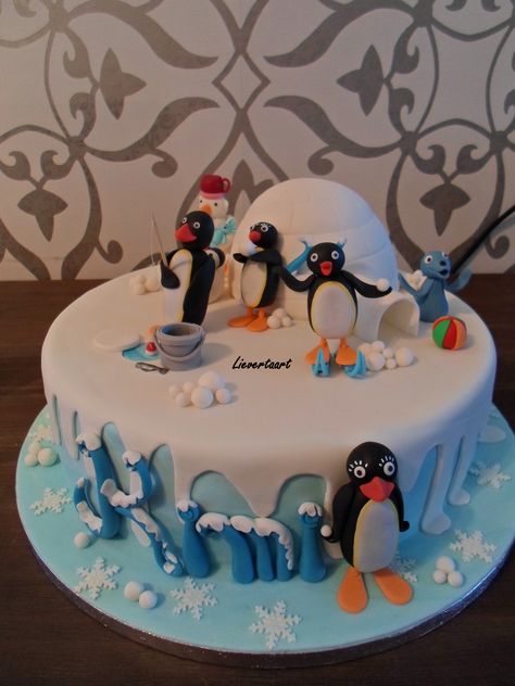 Awesome Birthday Cakes | Featured Sponsors Pingu Birthday, Pingu Cake, Igloo Cake, Penguin Cakes, Penguin Birthday, Snowman Cake, Frozen Birthday Cake, Fantasy Cake, 2 Birthday Cake